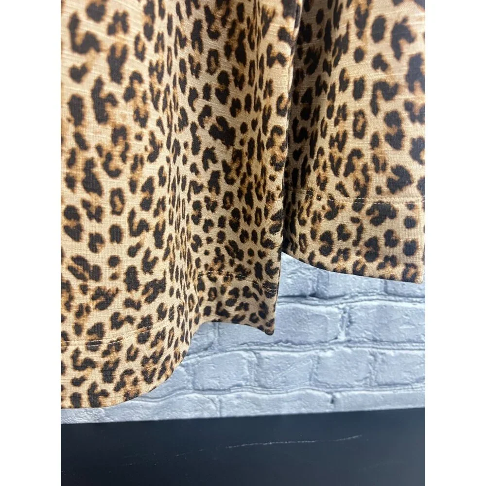 J. Jill  Leopard Print Cowl Neck Pullover LS  Top Shirt  Size 2X - Picture 8 of 9